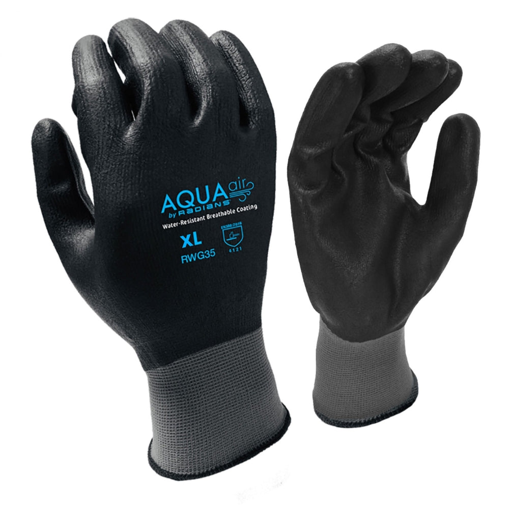 Radians AQUA Air Water Resistant Nitrile Coated Work Gloves Radians AQUA Air Water Resistant Nitrile Coated Work Gloves